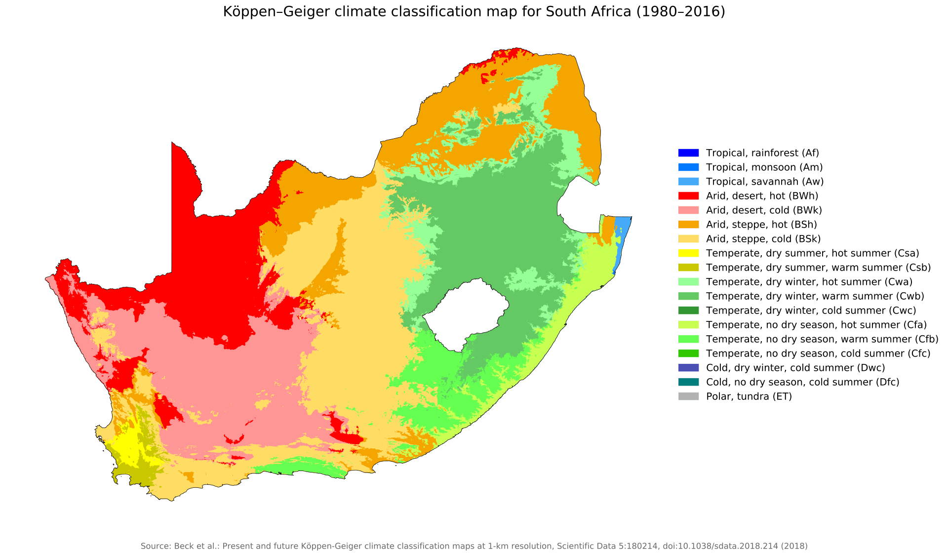 average temperatures south africa
